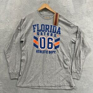 Florida Gators Shirt Mens Large Slim Fit Long Sleeve Cotton The Victory NWT Gray